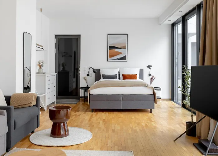 Apartman Global Living - Design I Rathausplatz I Kitchen I Augsburg